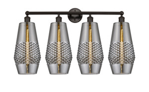 Windham - 4 Light - 34 inch - Oil Rubbed Bronze - Bath Vanity Light (616-4W-OB-G683-7)