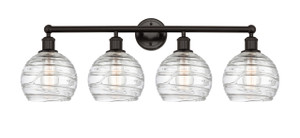 Athens Deco Swirl - 4 Light - 35 inch - Oil Rubbed Bronze - Bath Vanity Light (616-4W-OB-G1213-8)