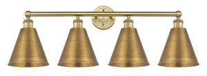 Berkshire - 4 Light - 35 inch - Brushed Brass - Bath Vanity Light (616-4W-BB-MBC-8-BB)