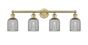 Bridal Veil - 4 Light - 32 inch - Brushed Brass - Bath Vanity Light (616-4W-BB-G559-5SM)