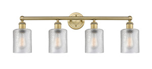 Cobbleskill - 4 Light - 32 inch - Brushed Brass - Bath Vanity Light (616-4W-BB-G112)