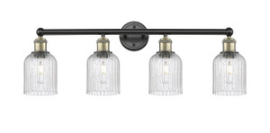 Bridal Veil - 4 Light - 32 inch - Black Antique Brass - Bath Vanity Light (616-4W-BAB-G559-5SDY)