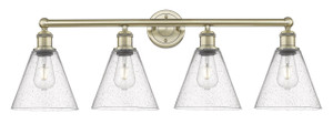 Berkshire - 4 Light - 35 inch - Antique Brass - Bath Vanity Light (616-4W-AB-GBC-84)