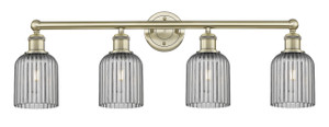 Bridal Veil - 4 Light - 32 inch - Antique Brass - Bath Vanity Light (616-4W-AB-G559-5SM)