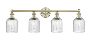 Bridal Veil - 4 Light - 32 inch - Antique Brass - Bath Vanity Light (616-4W-AB-G559-5SDY)