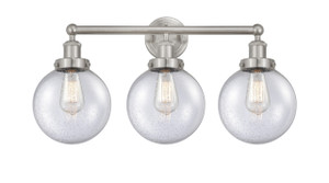 Beacon - 3 Light - 26 inch - Brushed Satin Nickel - Bath Vanity Light (616-3W-SN-G204-8)