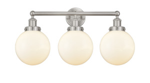 Beacon - 3 Light - 26 inch - Brushed Satin Nickel - Bath Vanity Light (616-3W-SN-G201-8)