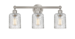 Cobbleskill - 3 Light - 23 inch - Brushed Satin Nickel - Bath Vanity Light (616-3W-SN-G112C-5CL)