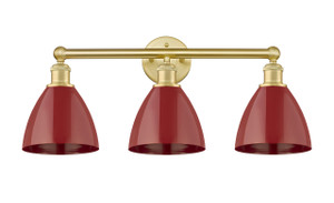 Plymouth - 3 Light - 26 inch - Satin Gold - Bath Vanity Light (616-3W-SG-MBD-75-RD)