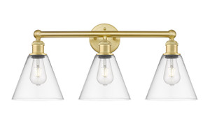 Berkshire - 3 Light - 26 inch - Satin Gold - Bath Vanity Light (616-3W-SG-GBC-82)