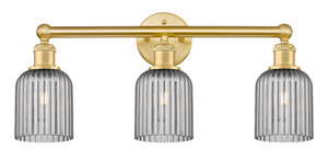 Bridal Veil - 3 Light - 23 inch - Satin Gold - Bath Vanity Light (616-3W-SG-G559-5SM)
