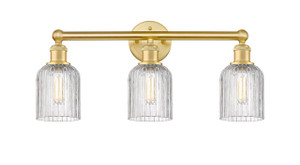 Bridal Veil - 3 Light - 23 inch - Satin Gold - Bath Vanity Light (616-3W-SG-G559-5CL)