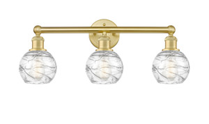 Athens Deco Swirl - 3 Light - 24 inch - Satin Gold - Bath Vanity Light (616-3W-SG-G1213-6)