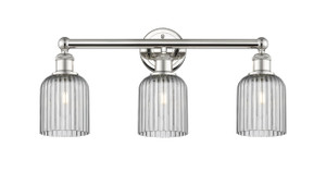 Bridal Veil - 3 Light - 23 inch - Polished Nickel - Bath Vanity Light (616-3W-PN-G559-5SM)