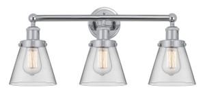 Cone - 3 Light - 24 inch - Polished Chrome - Bath Vanity Light (616-3W-PC-G62)