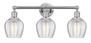 Norfolk - 3 Light - 24 inch - Polished Chrome - Bath Vanity Light (616-3W-PC-G462-6)