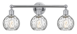 Athens Water Glass - 3 Light - 24 inch - Polished Chrome - Bath Vanity Light (616-3W-PC-G1215-6)