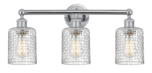 Cobbleskill - 3 Light - 23 inch - Polished Chrome - Bath Vanity Light (616-3W-PC-G112C-5CL)