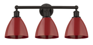 Plymouth - 3 Light - 26 inch - Oil Rubbed Bronze - Bath Vanity Light (616-3W-OB-MBD-75-RD)