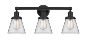 Cone - 3 Light - 24 inch - Matte Black - Bath Vanity Light (616-3W-BK-G62)