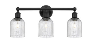 Bridal Veil - 3 Light - 23 inch - Matte Black - Bath Vanity Light (616-3W-BK-G559-5SDY)