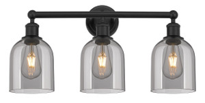 Bella - 3 Light - 24 inch - Matte Black - Bath Vanity Light (616-3W-BK-G558-6SM)
