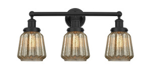 Chatham - 3 Light - 25 inch - Matte Black - Bath Vanity Light (616-3W-BK-G146)