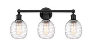 Belfast - 3 Light - 24 inch - Matte Black - Bath Vanity Light (616-3W-BK-G1013)