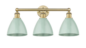 Plymouth - 3 Light - 26 inch - Brushed Brass - Bath Vanity Light (616-3W-BB-MBD-75-SF)