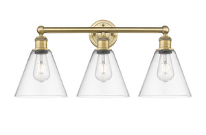 Berkshire - 3 Light - 26 inch - Brushed Brass - Bath Vanity Light (616-3W-BB-GBC-82)