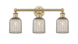 Bridal Veil - 3 Light - 23 inch - Brushed Brass - Bath Vanity Light (616-3W-BB-G559-5ME)