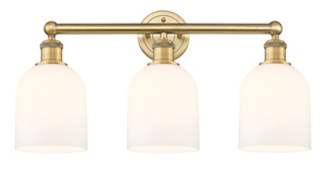 Bella - 3 Light - 24 inch - Brushed Brass - Bath Vanity Light (616-3W-BB-G558-6GWH)
