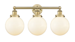 Beacon - 3 Light - 26 inch - Brushed Brass - Bath Vanity Light (616-3W-BB-G201-8)