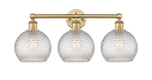 Athens - 3 Light - 26 inch - Brushed Brass - Bath Vanity Light (616-3W-BB-G122C-8CL)