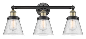 Cone - 3 Light - 24 inch - Black Antique Brass - Bath Vanity Light (616-3W-BAB-G64)