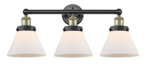 Cone - 3 Light - 26 inch - Black Antique Brass - Bath Vanity Light (616-3W-BAB-G41)