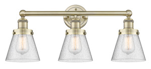 Cone - 3 Light - 24 inch - Antique Brass - Bath Vanity Light (616-3W-AB-G64)