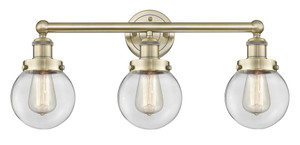 Beacon - 3 Light - 24 inch - Antique Brass - Bath Vanity Light (616-3W-AB-G202-6)