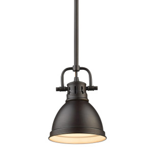Duncan 1 Light Mini Pendant, Rubbed Bronze, Matching Shade(s) (3604-M1L RBZ-RBZ) Duncan 1 Light Mini Pendant, Rubbed Bronze, Matching Shade(s) (3604-M1L RBZ-RBZ)
