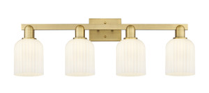 Bridal Veil - 4 Light - 36 inch - Brushed Brass - Bath Vanity Light (716-4W-BB-G559-5GWH)