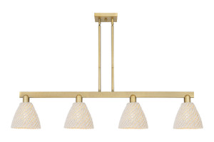 Bristol Natural - 4 Light - 48 inch - Brushed Brass - Cord hung - Island Light (716-4I-BB-NBD-75-NAT)