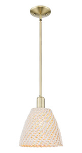 Bristol Natural - 1 Light - 6 inch - Antique Brass - Mini Pendant (716-1S-AB-NBD-9-NAT)