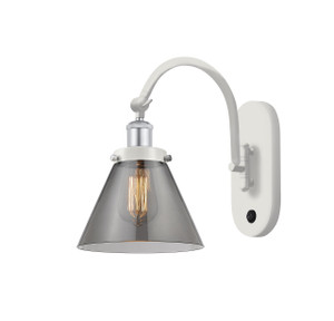 Cone - 1 Light - 8 inch - White Polished Chrome - Sconce (918-1W-WPC-G43)