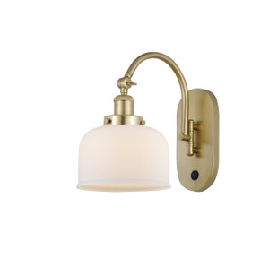 Bell - 1 Light - 8 inch - Satin Gold - Sconce (918-1W-SG-G71-LED)