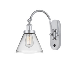Cone - 1 Light - 8 inch - Polished Chrome - Sconce (918-1W-PC-G42-LED)