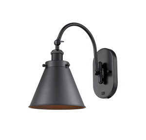 Appalachian - 1 Light - 8 inch - Matte Black - Sconce (918-1W-BK-M13-BK)