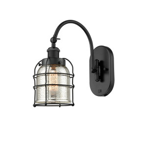 Bell Cage - 1 Light - 6 inch - Matte Black - Sconce (918-1W-BK-G58-CE)
