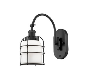 Bell Cage - 1 Light - 6 inch - Matte Black - Sconce (918-1W-BK-G51-CE)