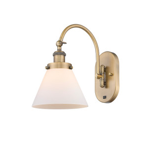 Cone - 1 Light - 8 inch - Brushed Brass - Sconce (918-1W-BB-G41-LED)