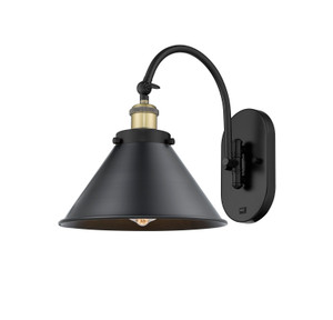 Briarcliff - 1 Light - 10 inch - Black Antique Brass - Sconce (918-1W-BAB-M10-BK)